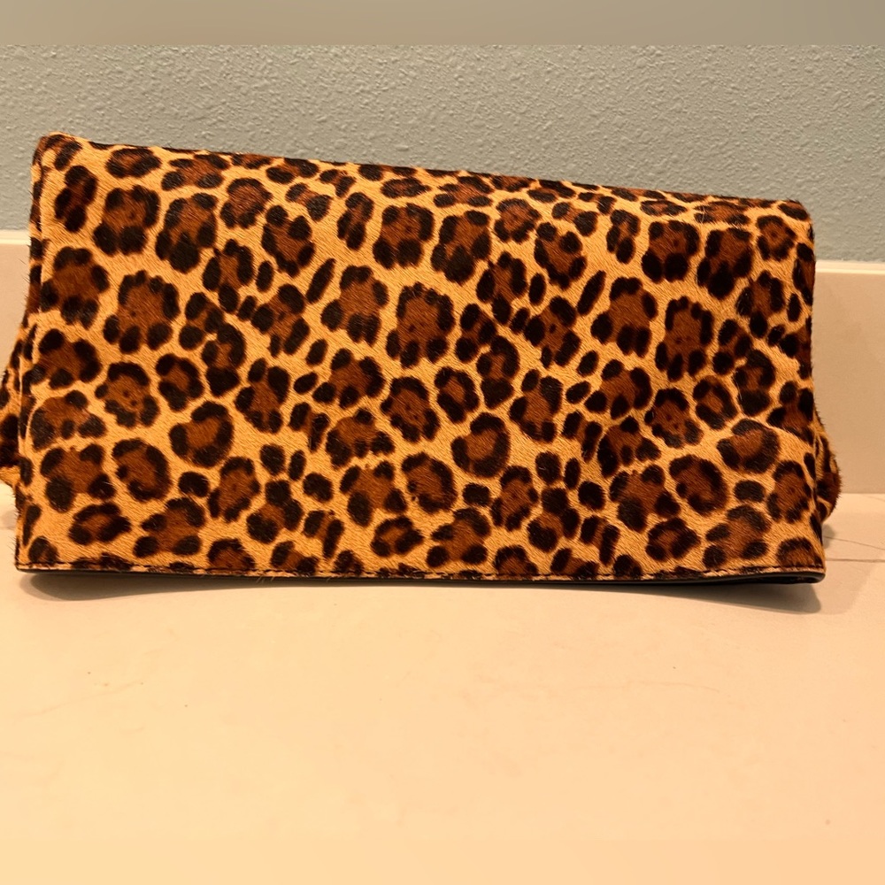 Ann Taylor leopard clutch